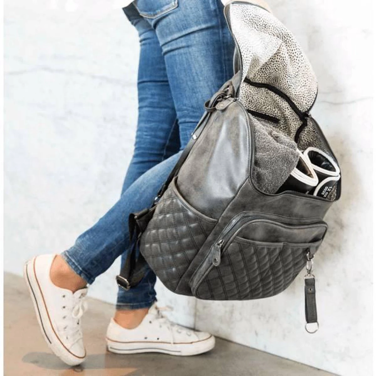 Little Company Lisbon Quilted Luiertas - Zwart 4 Little Company Lisbon Quilted Luiertas - Zwart - Afbeelding 4