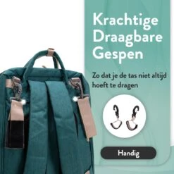 Luiertas Rugzak - Monx Luiertas Verzorgingstas Met Uitklapbaar Babybedje - Overzichtelijke Luierrugzak Extra Buggy En Kinderwagen Haken Inclusief Geïsoleerde Flessenhouder - Groen -Babyproducten Winkel 1200x1200 394