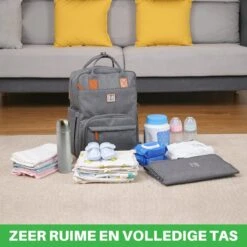 Brisby Slijtvaste Luiertas – Verzorgingstas – Met Buggymontage -Donkergrijs -Babyproducten Winkel 1200x1200 451