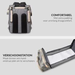 Buxibo 2-in-1 Luier- En Verzorgingstas - Inclusief Verschoon Matje - Baby Rug Tas Met Isoleervak - Diaper Backpack Bag - Reis Rugzak Inclusief Buggy En Kinderwagen Haken - Grote Capaciteit - -Babyproducten Winkel 1200x1200 467