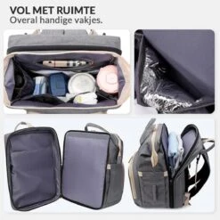 Buxibo 2-in-1 Luier- En Verzorgingstas - Inclusief Verschoon Matje - Baby Rug Tas Met Isoleervak - Diaper Backpack Bag - Reis Rugzak Inclusief Buggy En Kinderwagen Haken - Grote Capaciteit - -Babyproducten Winkel 1200x1200 470