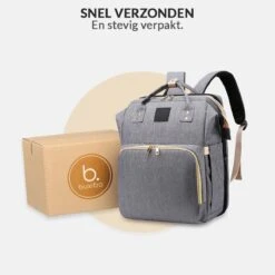 Buxibo 2-in-1 Luier- En Verzorgingstas - Inclusief Verschoon Matje - Baby Rug Tas Met Isoleervak - Diaper Backpack Bag - Reis Rugzak Inclusief Buggy En Kinderwagen Haken - Grote Capaciteit - -Babyproducten Winkel 1200x1200 472
