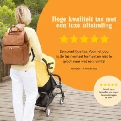 JeRie Luiertas Rugzak – Verschoonmatje – Verzorgingstas – Luiertassen – Met Kinderwagen Haken - Bruin -Babyproducten Winkel 1200x1200 493