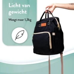 Luiertas Rugzak - Monx Luiertas Verzorgingstas Met Uitklapbaar Babybedje - Overzichtelijke Luierrugzak Extra Buggy En Kinderwagen Haken Inclusief Geïsoleerde Flessenhouder - Zwart -Babyproducten Winkel 1200x1200 503
