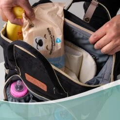 Luiertas Rugzak - Monx Luiertas Verzorgingstas Met Uitklapbaar Babybedje - Overzichtelijke Luierrugzak Extra Buggy En Kinderwagen Haken Inclusief Geïsoleerde Flessenhouder - Zwart -Babyproducten Winkel 1200x1200 506