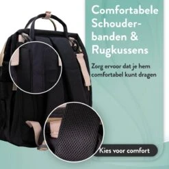 Luiertas Rugzak - Monx Luiertas Verzorgingstas Met Uitklapbaar Babybedje - Overzichtelijke Luierrugzak Extra Buggy En Kinderwagen Haken Inclusief Geïsoleerde Flessenhouder - Zwart -Babyproducten Winkel 1200x1200 509