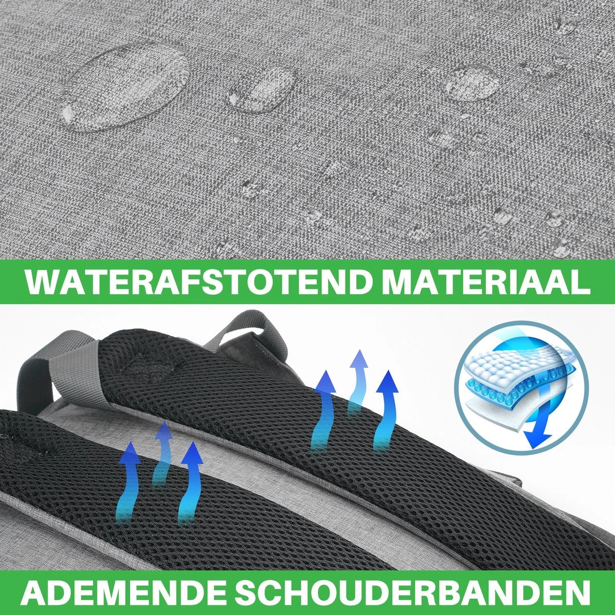 Brisby Slijtvaste Luiertas – Verzorgingstas – Met Buggymontage - Lichtgrijs 7 Brisby Slijtvaste Luiertas – Verzorgingstas – Met Buggymontage - Lichtgrijs - Afbeelding 7