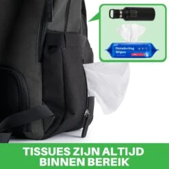 Brisby Slijtvaste Luiertas – Verzorgingstas - Two Tone Zwart En Donkergrijs - Inclusief Verschoonmatje - Isoleervakken - Met Geïntegreerde Kinderwagen Haken -Babyproducten Winkel 1200x1200 573