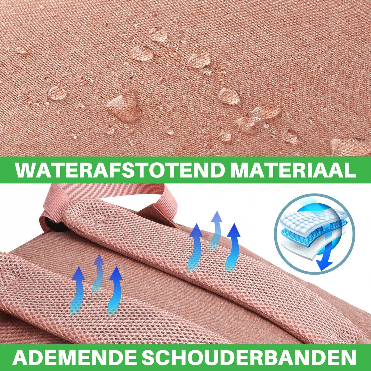 Brisby Slijtvaste Luiertas – Verzorgingstas – Met Buggymontage - Roze 4 Brisby Slijtvaste Luiertas – Verzorgingstas – Met Buggymontage - Roze - Afbeelding 4