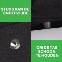 Brisby Slijtvaste Luiertas - Verzorgingstas Groot -Zwart - Inclusief Verschoonmatje - Isoleervakken - Fopspeen Houder - Makkelijk Te Bevestigen Aan De Kinderwagen -Babyproducten Winkel 1200x1200 586