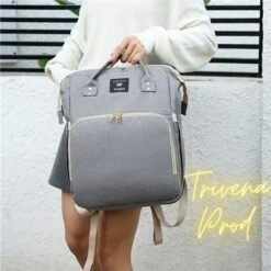 Luier- En Verzorgingstas - Luiertassen - Baby Rug Tas Met Isoleervak - Incl Flessen Verwarmer - Luiertas - Unisex/Jongens/Meisjes - Grijs - Luier Tas - Verzorgingstas Baby - Uitschuifbaar Verschoon/ Slaap Bedje - Incl Matrasje Baby - USB Poort -Babyproducten Winkel 1200x1200 594