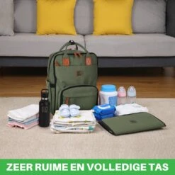 Brisby Slijtvaste Luiertas – Verzorgingstas – Met Buggymontage - Groen -Babyproducten Winkel 1200x1200 616