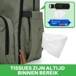 Brisby Slijtvaste Luiertas – Verzorgingstas – Met Buggymontage - Groen -Babyproducten Winkel 1200x1200 619