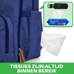 Brisby Slijtvaste Luiertas – Verzorgingstas – Met Buggymontage - Blauw -Babyproducten Winkel 1200x1200 640