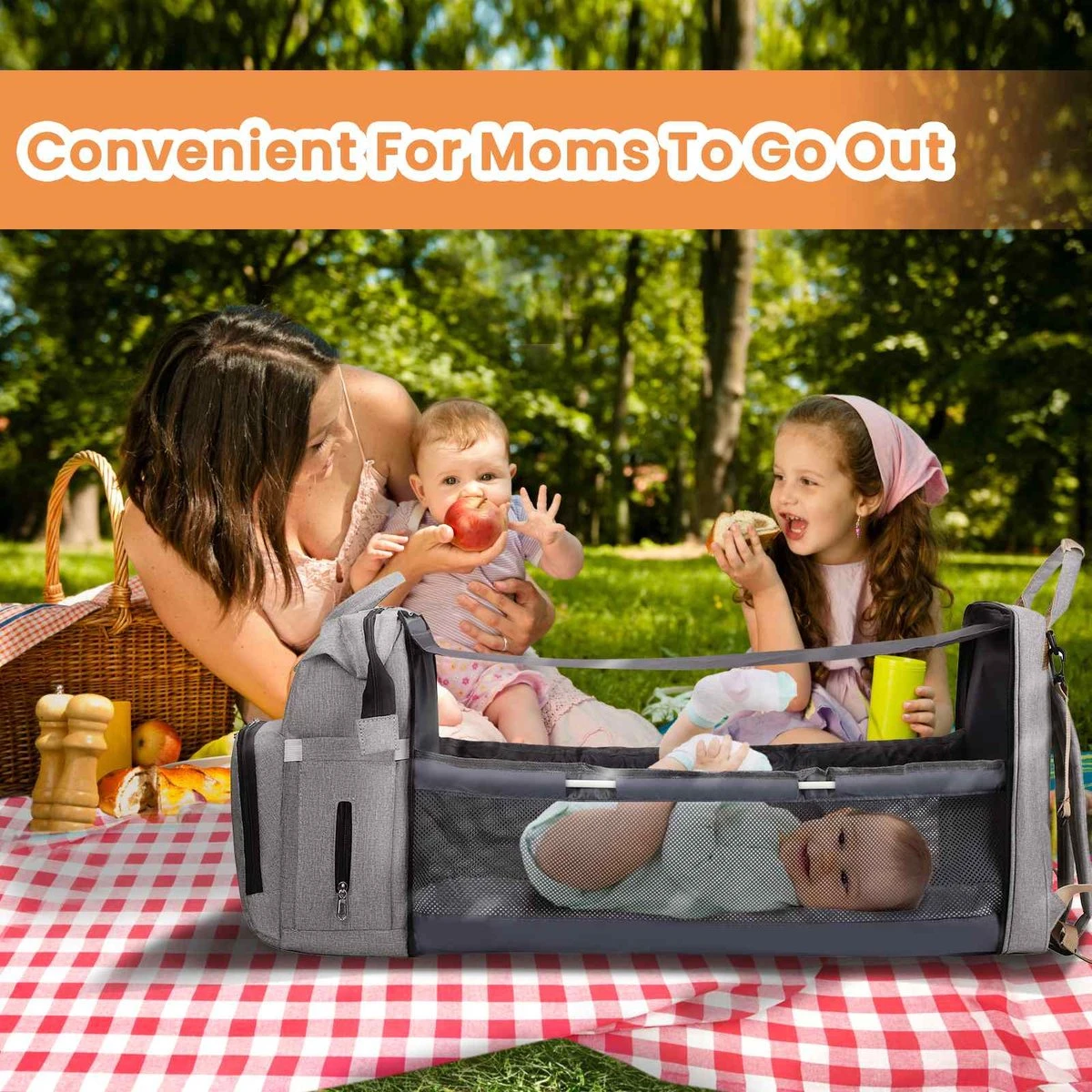 Product Plaza - Luier- En Verzorgingstas - Baby Rug Tas Met Bed - Reis Rugzak - Grote Capaciteit - Jongens En Meisjes - Grijs - Luier Tas - Verzorgingstas Baby - Uitschuifbaar Verschoon/ Slaap Bedje – Multifunctionele Rugzak 0-1 Jaar – 5 Product Plaza - Luier- En Verzorgingstas - Baby Rug Tas Met Bed - Reis Rugzak - Grote Capaciteit - Jongens En Meisjes - Grijs - Luier Tas - Verzorgingstas Baby - Uitschuifbaar Verschoon/ Slaap Bedje – Multifunctionele Rugzak 0-1 Jaar – - Afbeelding 5