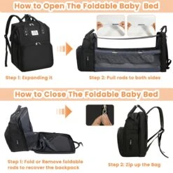 Merkloos Luiertas Rugzak - Luiertassen Met Babybed - Grote Luiertas Met Wieg - Luiertas Verzorgingstas Met Babybedje - Verzorgingsrugzak - Zwart 13 Merkloos Luiertas Rugzak - Luiertassen Met Babybed - Grote Luiertas Met Wieg - Luiertas Verzorgingstas Met Babybedje - Verzorgingsrugzak - Zwart -Babyproducten Winkel 1200x1200 676