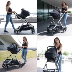 Deryan Evy Kinderwagen - Duo Kinderwagen - Uitbreidbaar - Inclusief Reiswieg - Creme -Babyproducten Winkel 1200x1200 825