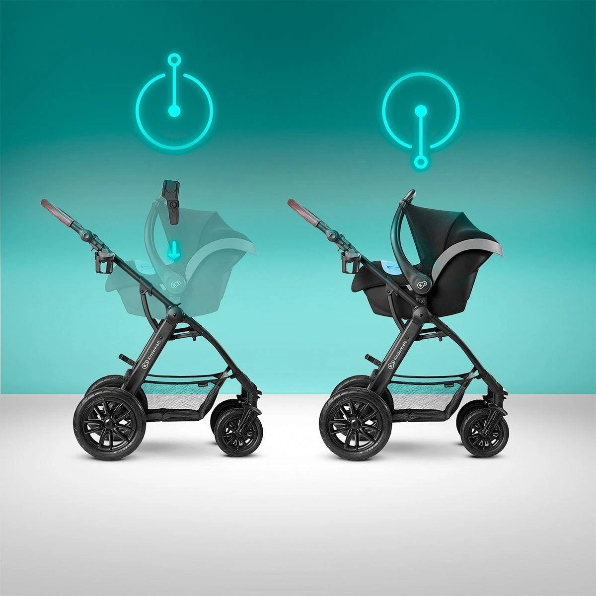 Kinderkraft Xmoov Black 3-in-1 Combi Kinderwagen Incl. Autostoel XMOVBLK30000 4 Kinderkraft Xmoov Black 3-in-1 Combi Kinderwagen Incl. Autostoel XMOVBLK30000 - Afbeelding 4