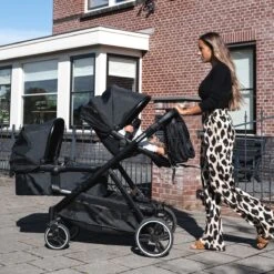 Deryan Evy Kinderwagen - Duo Kinderwagen - Uitbreidbaar - Inclusief Reiswieg - Zwart -Babyproducten Winkel 1200x1200 856
