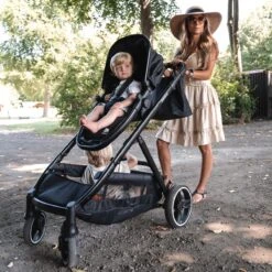 Deryan Evy Kinderwagen - Duo Kinderwagen - Uitbreidbaar - Inclusief Reiswieg - Zwart -Babyproducten Winkel 1200x1200 857