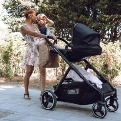 Deryan Evy Kinderwagen - Duo Kinderwagen - Uitbreidbaar - Inclusief Reiswieg - Zwart -Babyproducten Winkel 1200x1200 858