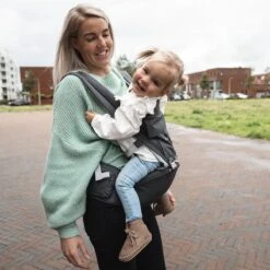 Deryan Pack Luxe Ergonomische Draagzak Babydrager + Opbergvakjes Grijs -Babyproducten Winkel 1200x1200 875