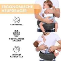 Deryan Pack Basic Luxe Heupdrager - Baby En Peuter Heupzitje - Draagzak Grijs -Babyproducten Winkel 1200x1200 885