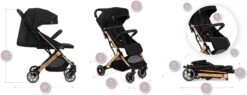 MoMi Wandelwagen Estelle - Zwart -Babyproducten Winkel 1200x461