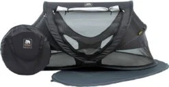 Deryan Peuter Luxe Campingbedje – Inclusief Zelfopblaasbare Matras - Zwart -Babyproducten Winkel 1200x623