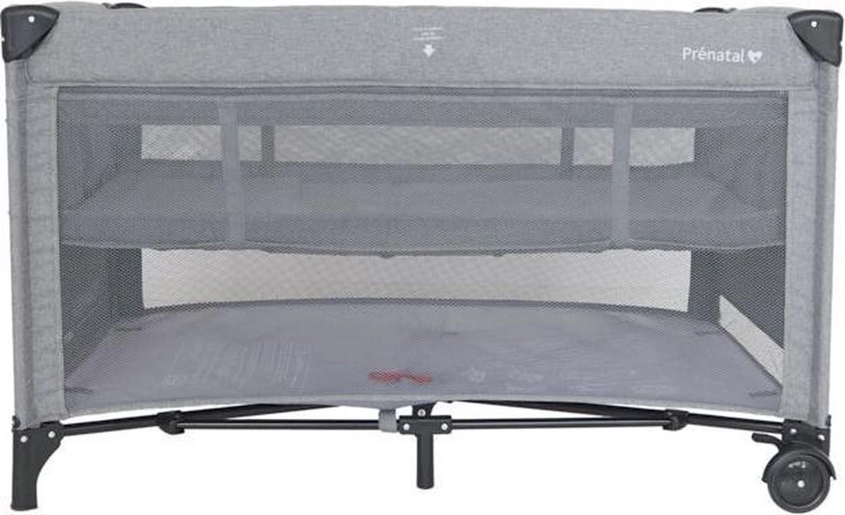 Prénatal Luxe Campingbedje Met Bodemverhoger - Inklapbaar Baby Campingbed - Reisbedje Met Wieltjes En Kruipluik - Inclusief Bodemmatras - 120 X 60 Cm - Grijs 1 Prénatal Luxe Campingbedje Met Bodemverhoger - Inklapbaar Baby Campingbed - Reisbedje Met Wieltjes En Kruipluik - Inclusief Bodemmatras - 120 X 60 Cm - Grijs