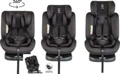 Born Lucky Meegroei Autostoel Roadline SPS ISOFIX - Groep 0/1/2/3 - 360° Draaibaar - Zwart