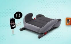 Babyauto Zitverhoger Vista Fix Booster Groep 3 Isofix Stoelverhoger - Grijs -Babyproducten Winkel 1200x750