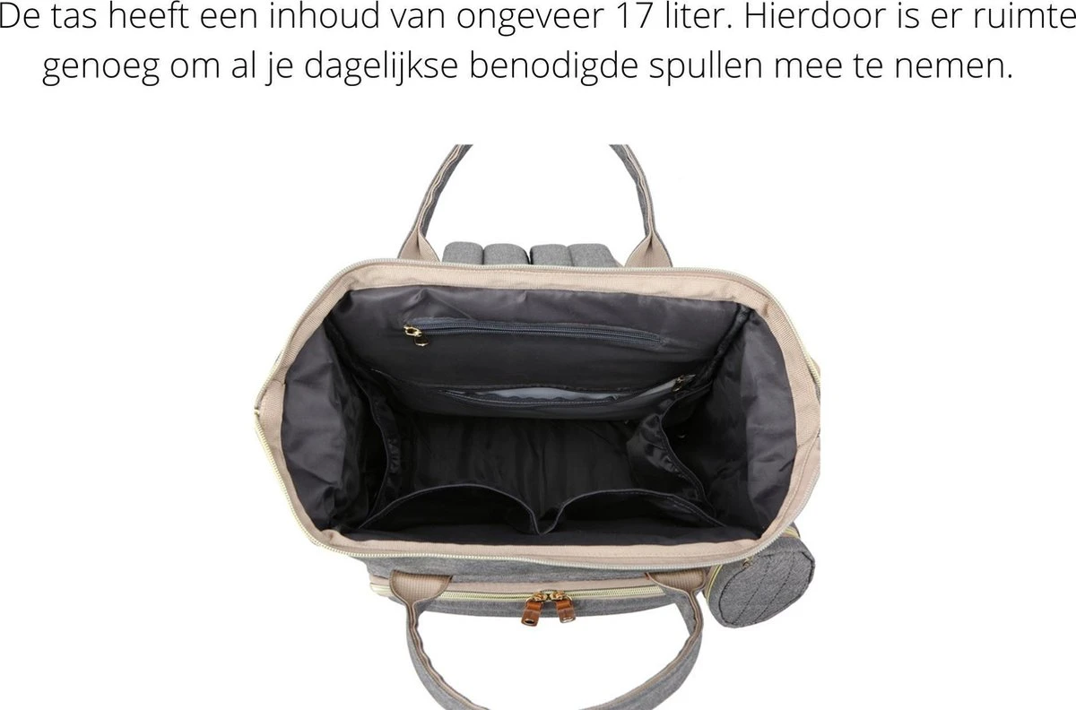Humpy Dumpy Stijlvolle Luiertas Rugzak (Zwart) Met Uitschuifbaar Verschoon/ Slaap Bedje. Incl. Verschoon Matje, USB Poort & Buggy Straps 8 Humpy Dumpy Stijlvolle Luiertas Rugzak (Zwart) Met Uitschuifbaar Verschoon/ Slaap Bedje. Incl. Verschoon Matje, USB Poort & Buggy Straps - Afbeelding 8