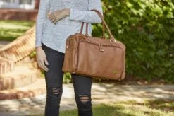 Grote Luiertas Double Zip Satchel Chestnut Redwood - Kunstleer - 42 Cm Breed -Babyproducten Winkel 1200x799 11