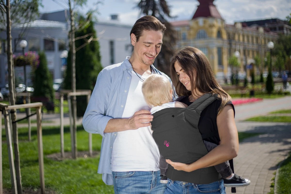 Praktische Draagzak Baby - Donkergrijs - Babydrager - Buikdrager En Rugdrager - Opbergtas Inbegrepen 2 Praktische Draagzak Baby - Donkergrijs - Babydrager - Buikdrager En Rugdrager - Opbergtas Inbegrepen - Afbeelding 2