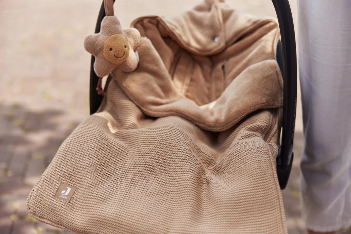 Jollein Voetenzak Voor Autstoel & Kinderwagen - Basic Knit - Biscuit 7 Jollein Voetenzak Voor Autstoel & Kinderwagen - Basic Knit - Biscuit - Afbeelding 7