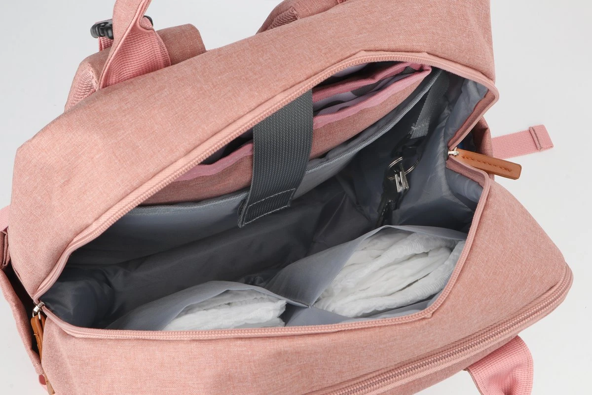 Brisby Slijtvaste Luiertas – Verzorgingstas – Met Buggymontage - Roze 2 Brisby Slijtvaste Luiertas – Verzorgingstas – Met Buggymontage - Roze - Afbeelding 2