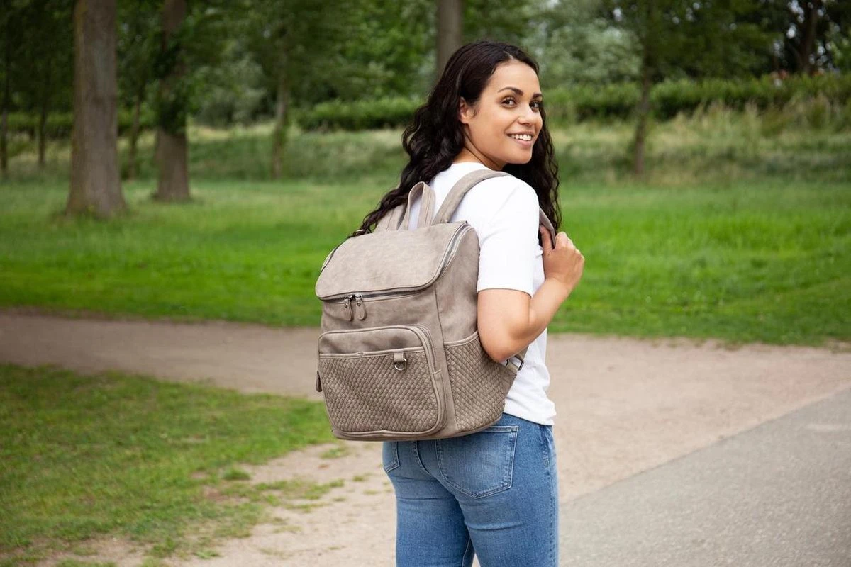 Little Company Lisbon Braided Luiertas - Taupe 2 Little Company Lisbon Braided Luiertas - Taupe - Afbeelding 2