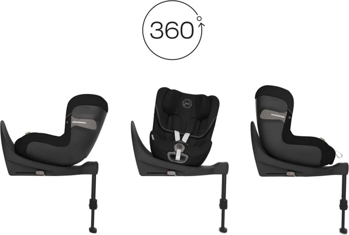 Cybex Sirona SX2 I-Size Autostoel Incl. ISOFIX Base - Moon Black 4 Cybex Sirona SX2 I-Size Autostoel Incl. ISOFIX Base - Moon Black - Afbeelding 4