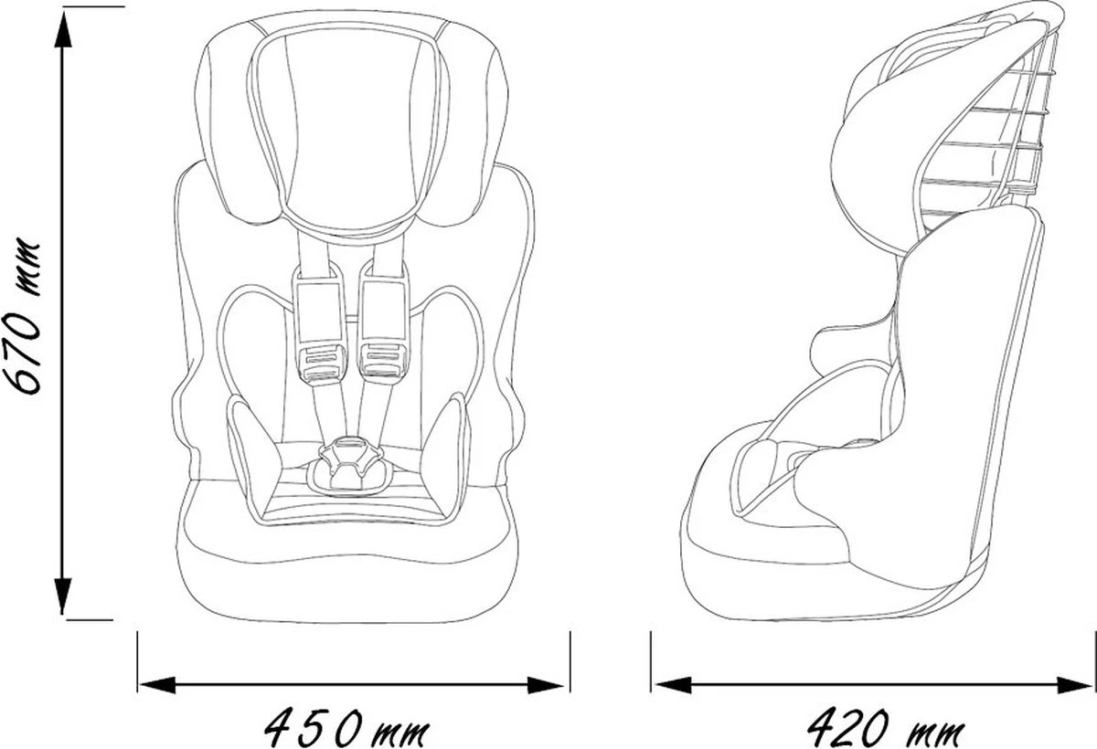 Nania RACER ECO - Meegroei Autostoel Groep 1/2/3 - Van 9 Tot 36 Kg - Zwart Autostoeltje 6 Nania RACER ECO - Meegroei Autostoel Groep 1/2/3 - Van 9 Tot 36 Kg - Zwart Autostoeltje - Afbeelding 6