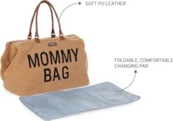 Childhome Mommy Bag Groot - Teddy - Beige 35 Childhome Mommy Bag Groot - Teddy - Beige -Babyproducten Winkel 1200x840