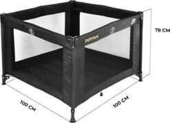 Deryan Kinderbox - Inklapbare Box - 100x100cm - Zwart -Babyproducten Winkel 1200x869 4