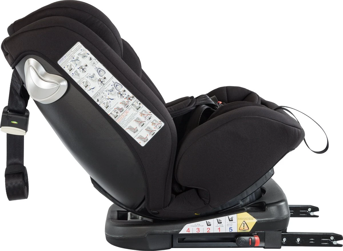 Born Lucky Meegroei Autostoel Roadline SPS ISOFIX - Groep 0/1/2/3 - 360° Draaibaar - Zwart 10 Born Lucky Meegroei Autostoel Roadline SPS ISOFIX - Groep 0/1/2/3 - 360° Draaibaar - Zwart - Afbeelding 10