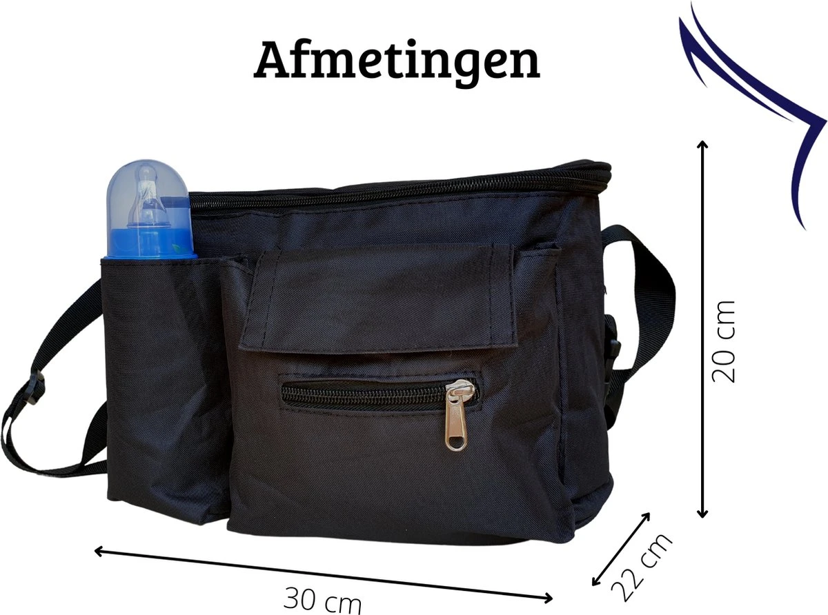 Janse Luiertas - Schoudertas - Baby Tas - Verzorgingstas - Kinderwagen Tas - Babyshower - Mommy Bag - Buggy Tas - Diaper Bag - Kinderwagen Organizer 2 Janse Luiertas - Schoudertas - Baby Tas - Verzorgingstas - Kinderwagen Tas - Babyshower - Mommy Bag - Buggy Tas - Diaper Bag - Kinderwagen Organizer - Afbeelding 2