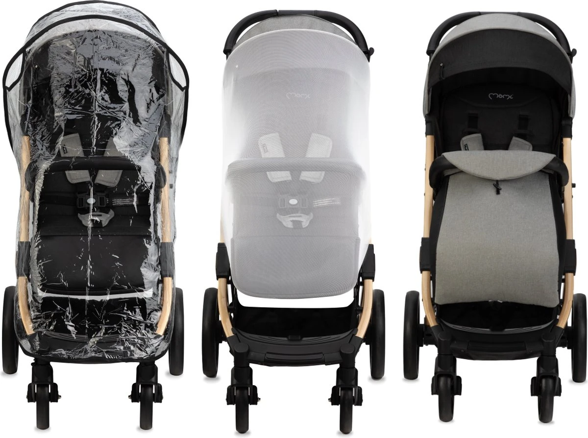 MoMi Wandelwagen - Compacte Lichtgewicht Buggy - Estelle Dakar Met XXL Wielen & Zonnekap - Leopard - Grijs-Goud (geschikt Van 6mnd - 22kg) 16 MoMi Wandelwagen - Compacte Lichtgewicht Buggy - Estelle Dakar Met XXL Wielen & Zonnekap - Leopard - Grijs-Goud (geschikt Van 6mnd - 22kg) - Afbeelding 16