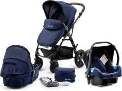 Kinderkraft Moov 3 In 1 Kinderwagen - Inclusief Autostoel - Navy
