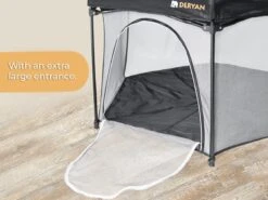 Deryan Draagbare Kinderbox - Zwart - Vaste Matrasbodem - Reisbox - Campingbedje -Babyproducten Winkel 1200x900 49