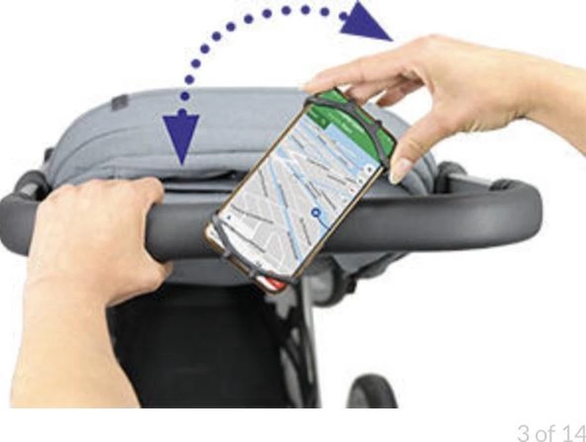 Dooky Telefoonhouder Smartphone Telefoon Houder 360* Rotatie Universeel Kinderwagen Fiets Zwart 17 Dooky Telefoonhouder Smartphone Telefoon Houder 360* Rotatie Universeel Kinderwagen Fiets Zwart - Afbeelding 17