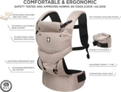 Dooky Ergonomische Draagzak Urban Comfort Beige Desert -Babyproducten Winkel 1200x912 3