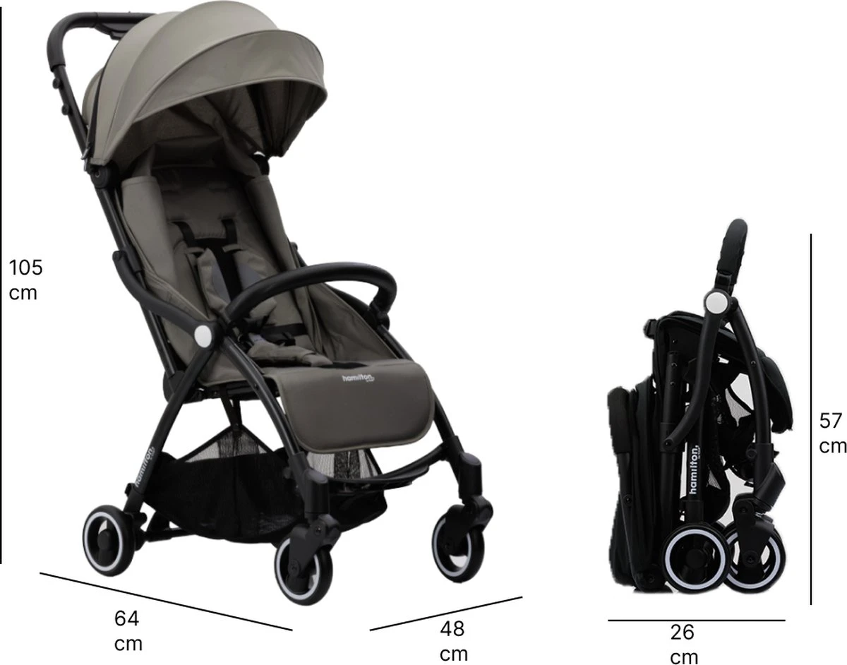 Hamilton By Yoop X1 Plus Buggy – Nieuw, Hoger, Uitgebreider 2023 Model – Premium Stroller Met One Hand Folding Technologie – Grijs – Lichte, Verstelbare En Wendbare Kinderwagen Met Vele Gemakken 15 Hamilton By Yoop X1 Plus Buggy – Nieuw, Hoger, Uitgebreider 2023 Model – Premium Stroller Met One Hand Folding Technologie – Grijs – Lichte, Verstelbare En Wendbare Kinderwagen Met Vele Gemakken - Afbeelding 15